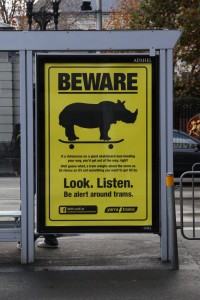 Yarra Trams - Beware the Rhino advertisement
