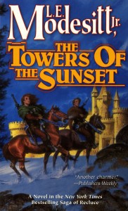 The cover of The Towers of the Sunset by L.E. Modesitt Jnr.